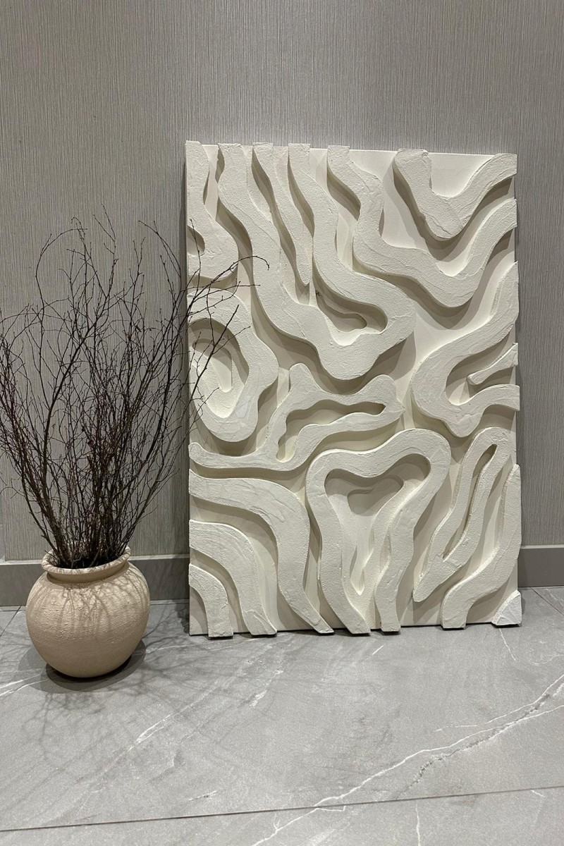 Wave Alçı desenli Tablo