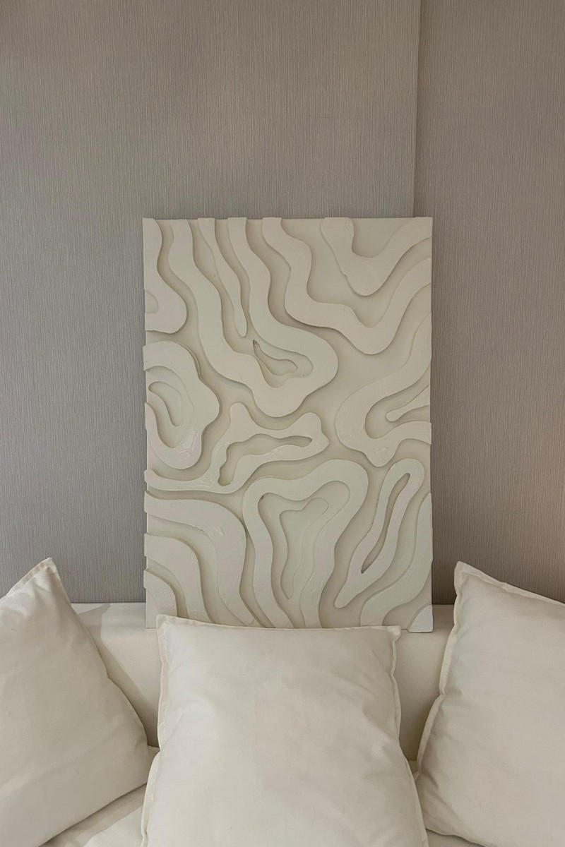 Wave Alçı desenli Tablo