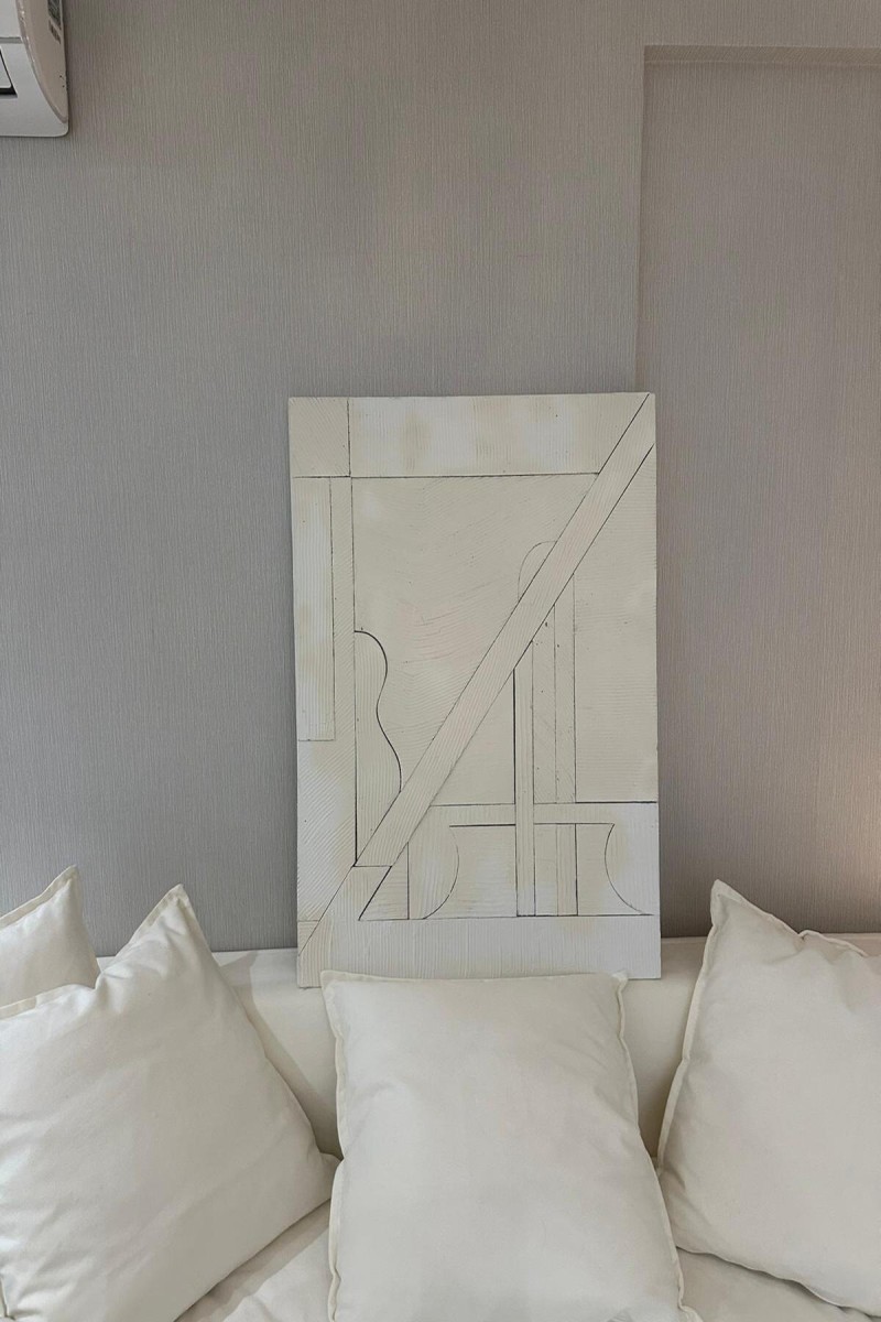 Şerit Alçı Desenli Tablo